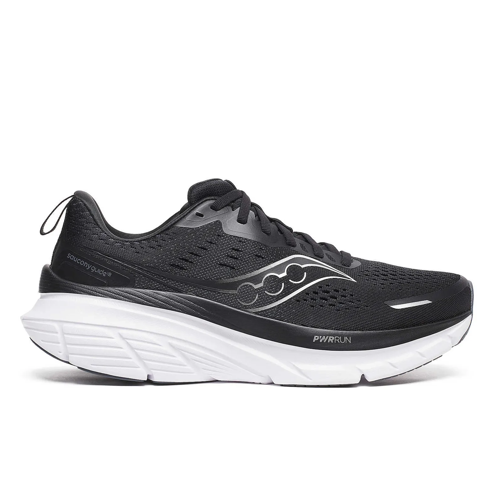 Saucony Men's Guide 18 Extra Wide Black | White