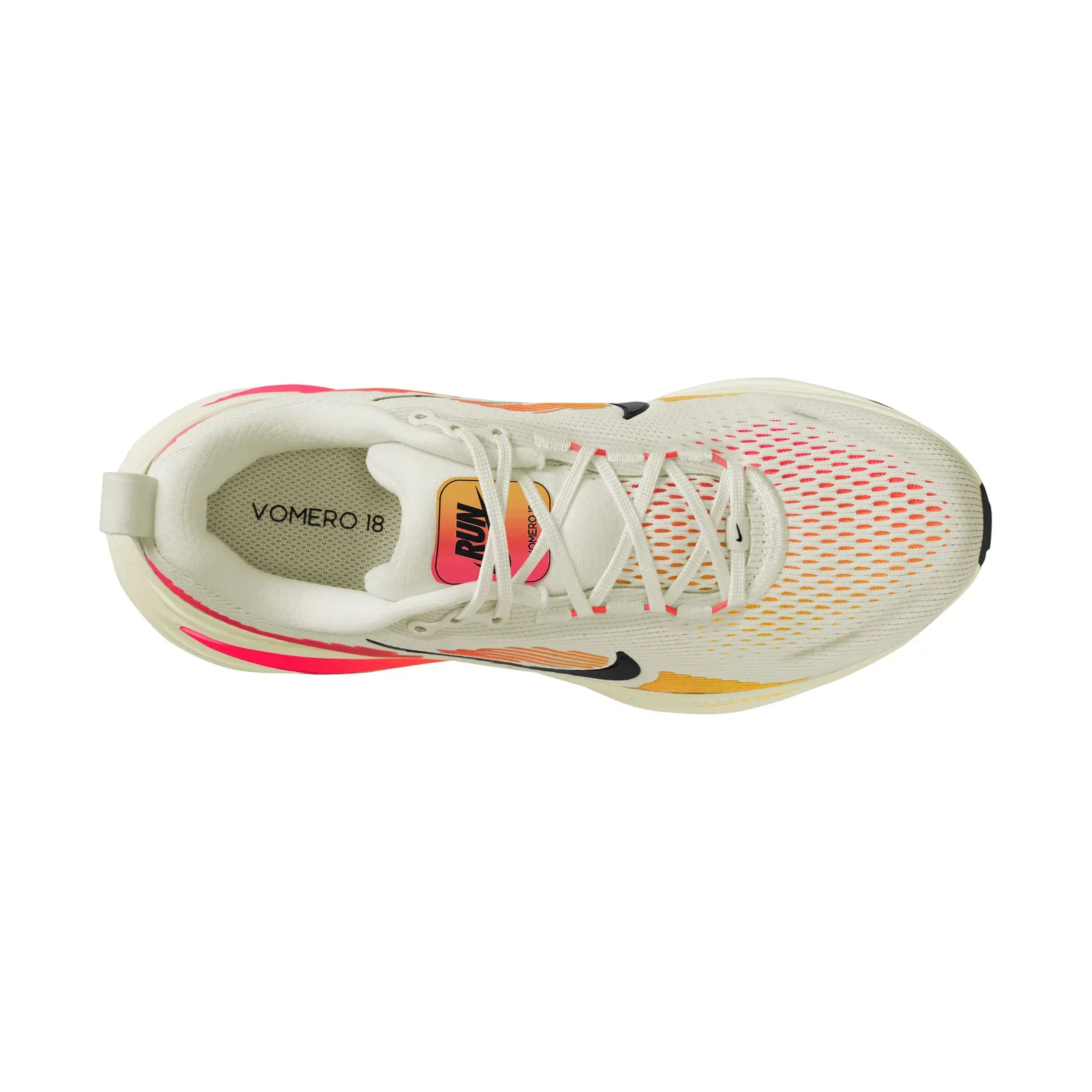 Nike Women Vomero 18 100-Sail/Bright Crimson/Laser Orange/Black